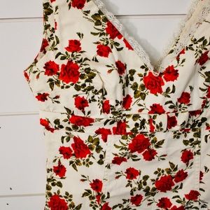 Cute floral cocktail sun dress